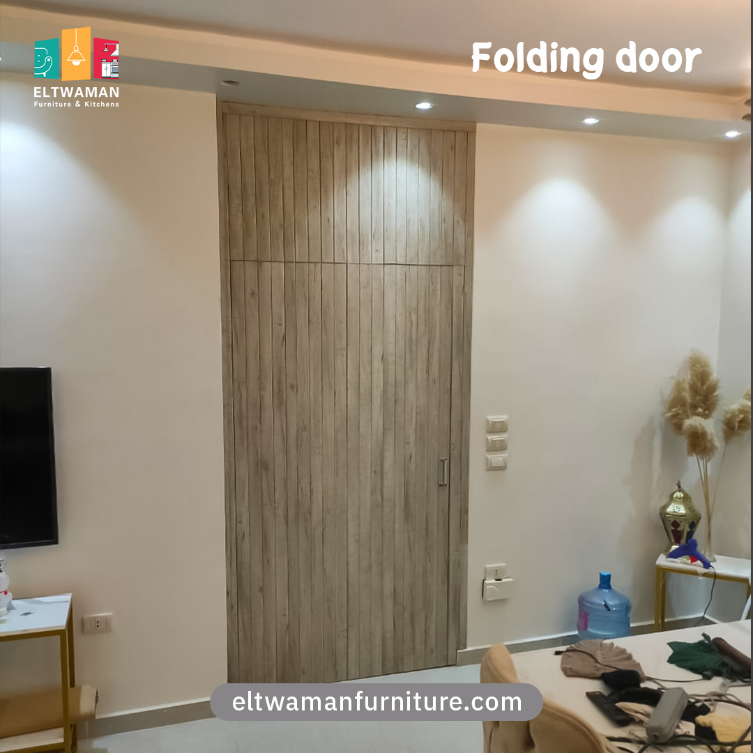 باب منطبق مخفى – folding door - مصنع التوأمان للأثاث