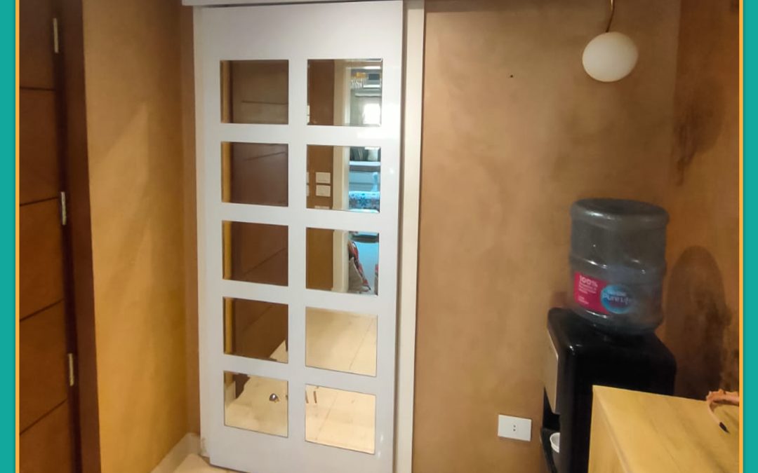 باب جرار أبيض 90 سم – white sliding door