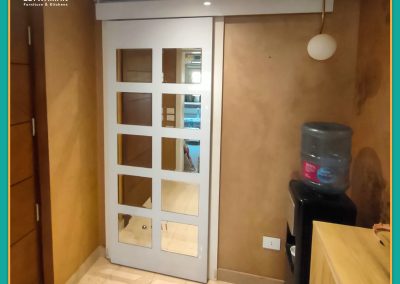 باب جرار أبيض 90 سم – white sliding door